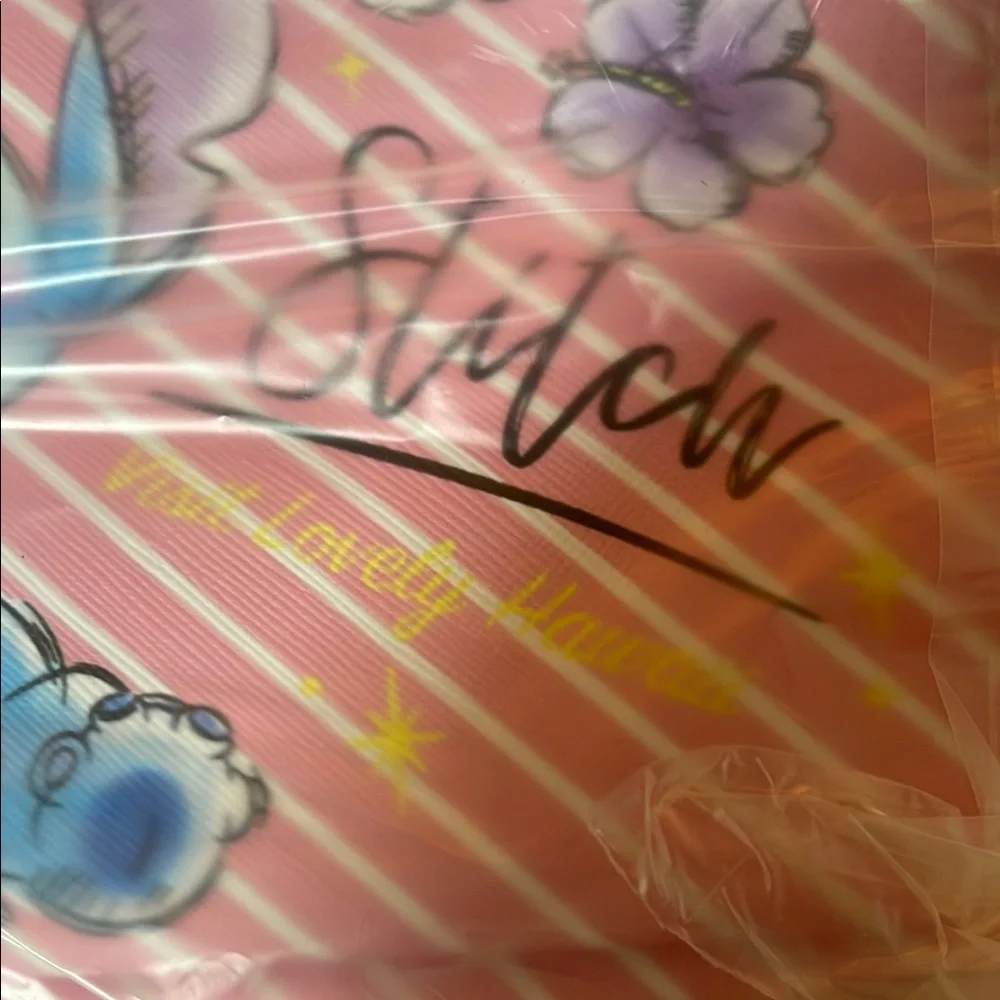 Stitch Set of two Pink Kids Accessory Pouch with lilo Disney Character nwt